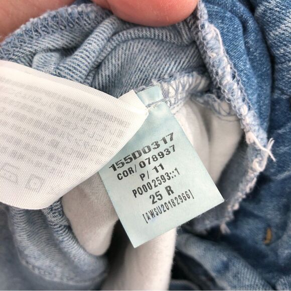 Abercrombie & Fitch Mom Jean High Rise Paper Bag Tie Waist Womens 0R - Picture 8 of 9